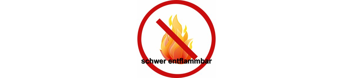 Materialien die als schwerentflammbar...