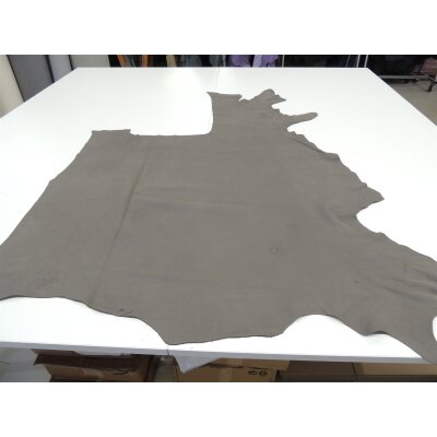 Lederhaut Büffelleder Polsterleder Antikleder schlammgrau 1,30 qm