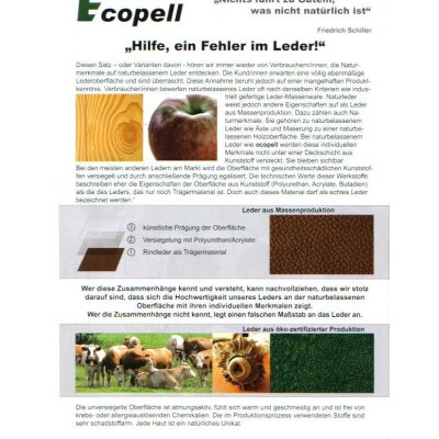 Ecopell Nappa Bioleder Schuhleder