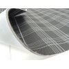 Autostoff VW Golf GTD Clark anthrazit schwarz mit grauen Streifen und 3 mm Schaum und Charmeuse