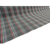 Autostoff VW Clark Golf REPLIKA GTI anthrazit schwarz kariert mit rotem Streifen & 3 mm Schaum und Charmeuse